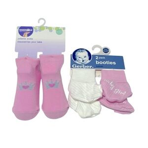 040 Princess Baby Socks & Gerber Baby Booties